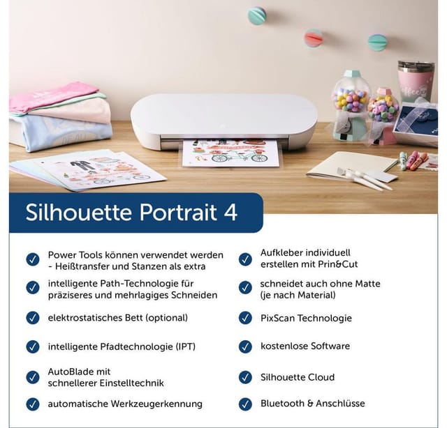 PORTRAIT 4 - Schneideplotter, Portrait 4, weiß