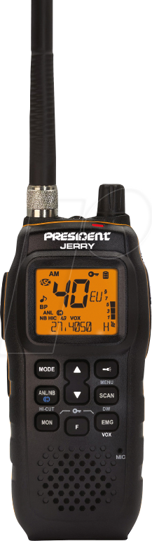 PRES JERRY - Funkgerät, President Jerry, 80/40 Kanäle, schwarz