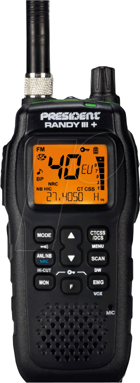 PRES RANDY III+ - Funkgerät, Randy III+, 80/40 Kanäle, schwarz