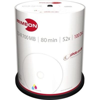 PRIM 2761106 - CD-R 80Min/700MB, 100-er Cakebox