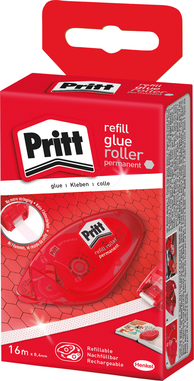 PRITT 9HZRRPH - Kleberoller, 16 m x 8,4 mm, permanent