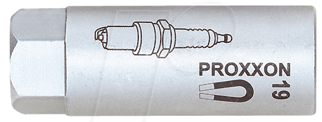 PROXXON 23395 - Steckschlüssel-Einsatz, Außensechskant, 1/2”, 19, Zündkerze