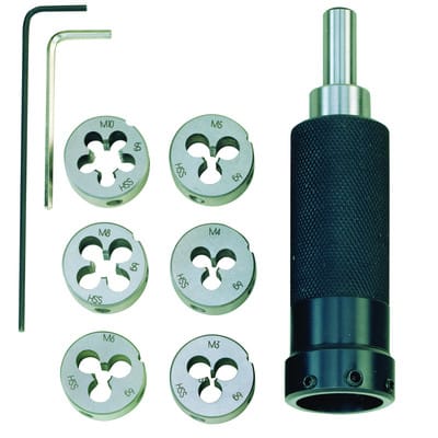 PROXXON 24082 - Schneideisenhalter mit Schneideisen