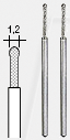 PROXXON 28230 - Diamantierte Schleifstifte in Kugelform, 1,2 mm, 2 Stück