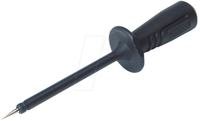 PRUEF 2600 C2 SW - Prüfspitze, 4 mm, 1000 V CAT II 1 A, schwarz, gesichert