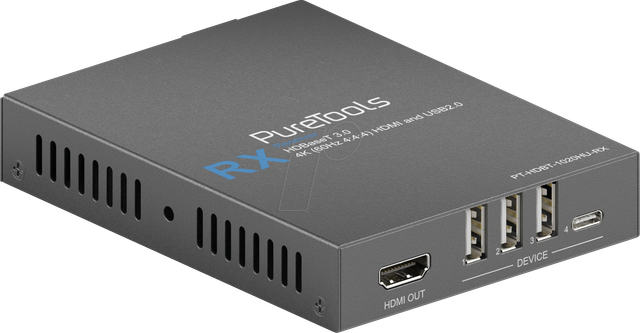 PT-HDBT1020HU-RX - HDBaseT Receiver, HDMI, 4x USB 2.0, 4K 60 Hz 80/100 m