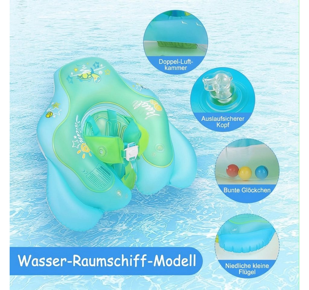LaCute Schwimmhilfe Baby Schwimmring mit Sitz und abnehmbarem Sonnendach 6–36 Monate (Baby-Schwimmring mit Sitz, Baby-Schwimmring mit Sitz, Sonnendach und Pumpe), Integrierter Sitz, abnehmbares Sonnendach, aufblasbar Bild 4