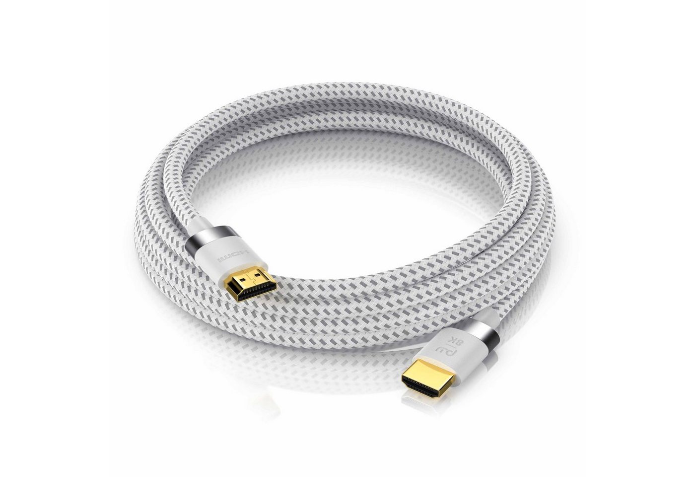Primewire 8K @ 120Hz / 4K @ 240Hz DSC, Ultra High Speed, Nylonummantelung, 1m HDMI-Kabel, 2.1, HDMI Typ A (100 cm), 48 Gbit/s Bandbreite, eARC, CEC, HDCP, für Gaming, Streaming, Heimkino Bild 2
