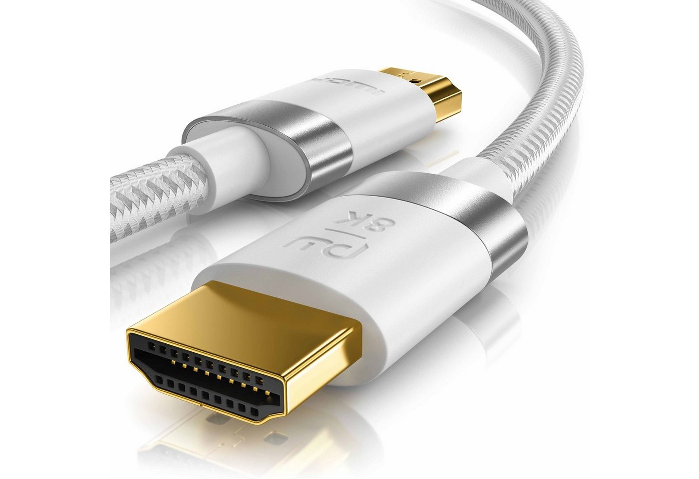 Primewire 8K @ 120Hz / 4K @ 240Hz DSC, Ultra High Speed, Nylonummantelung, 1m HDMI-Kabel, 2.1, HDMI Typ A (100 cm), 48 Gbit/s Bandbreite, eARC, CEC, HDCP, für Gaming, Streaming, Heimkino Bild 5