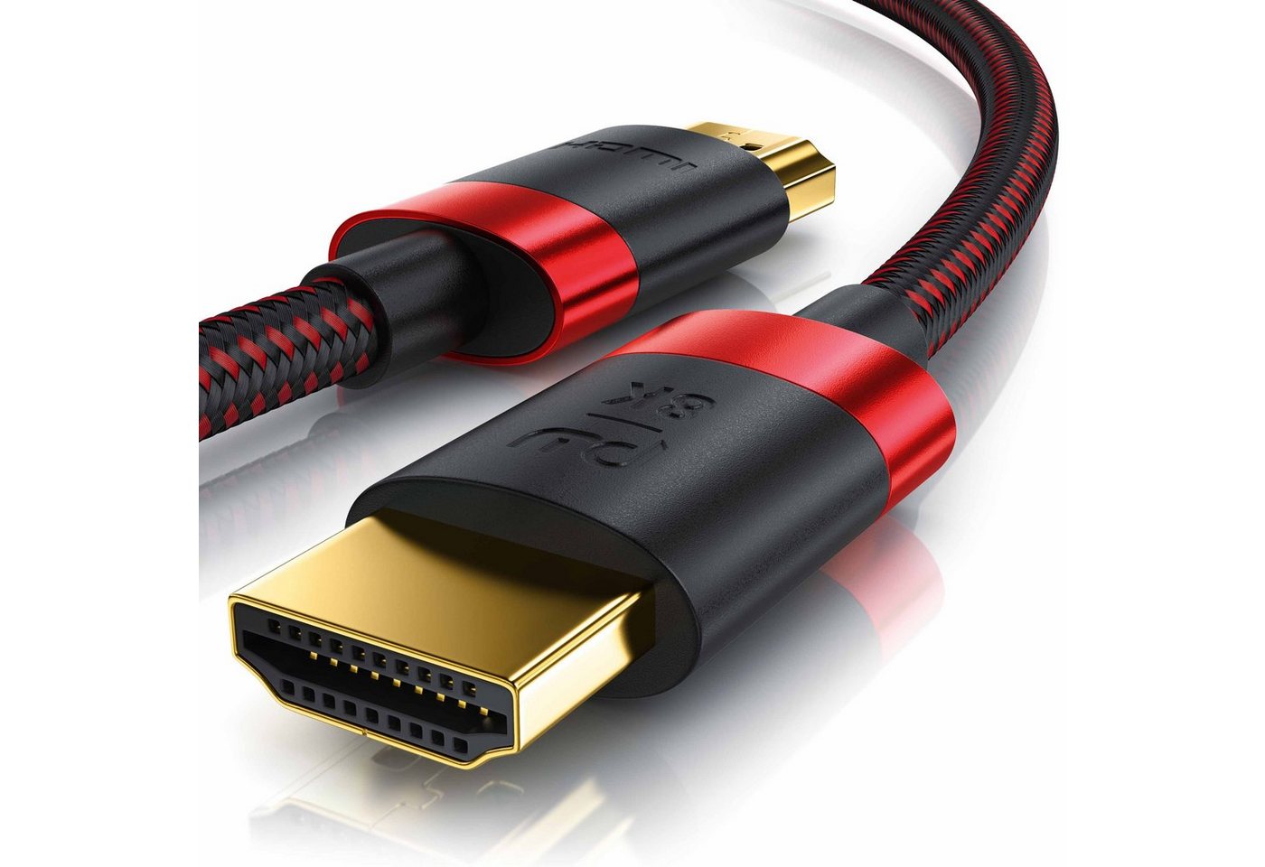 Primewire 8K @ 120Hz / 4K @ 240Hz DSC, Ultra High Speed, Nylonummantelung, 0,5m HDMI-Kabel, 2.1, HDMI Typ A (50 cm), 48 Gbit/s Bandbreite, eARC, CEC, HDCP, für Gaming, Streaming, Heimkino
