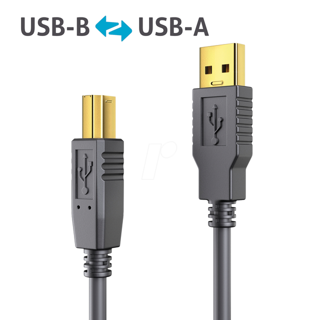 PURE DS2000-150 - Aktives USB 2.0-Kabel, A-Stecker > B-Stecker, 15 m