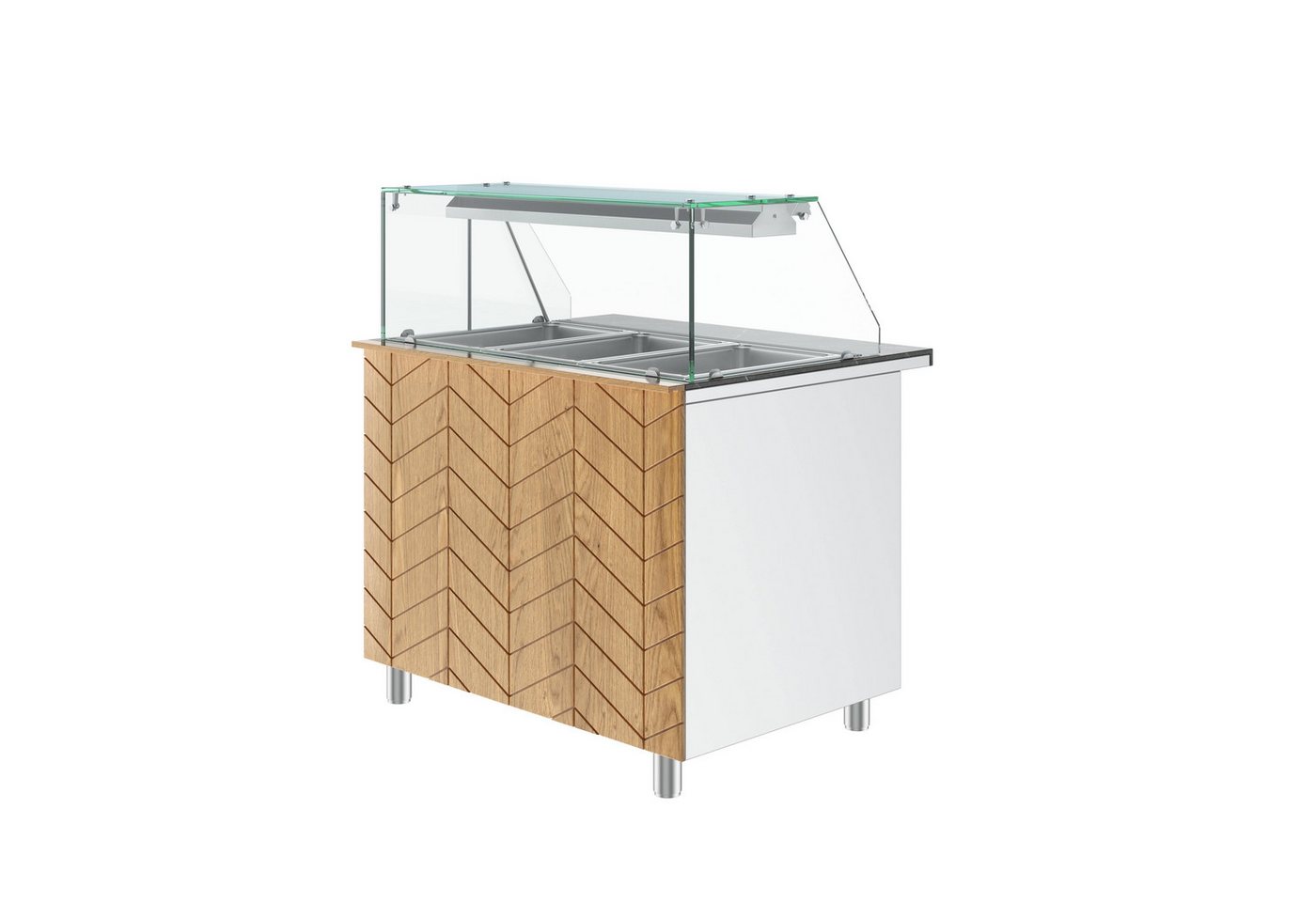 Gastronics Pizzaofen Bain Marie Warmtheke Premium 107 x 80 x 145 cm schwarzer Compact LED Bild 2