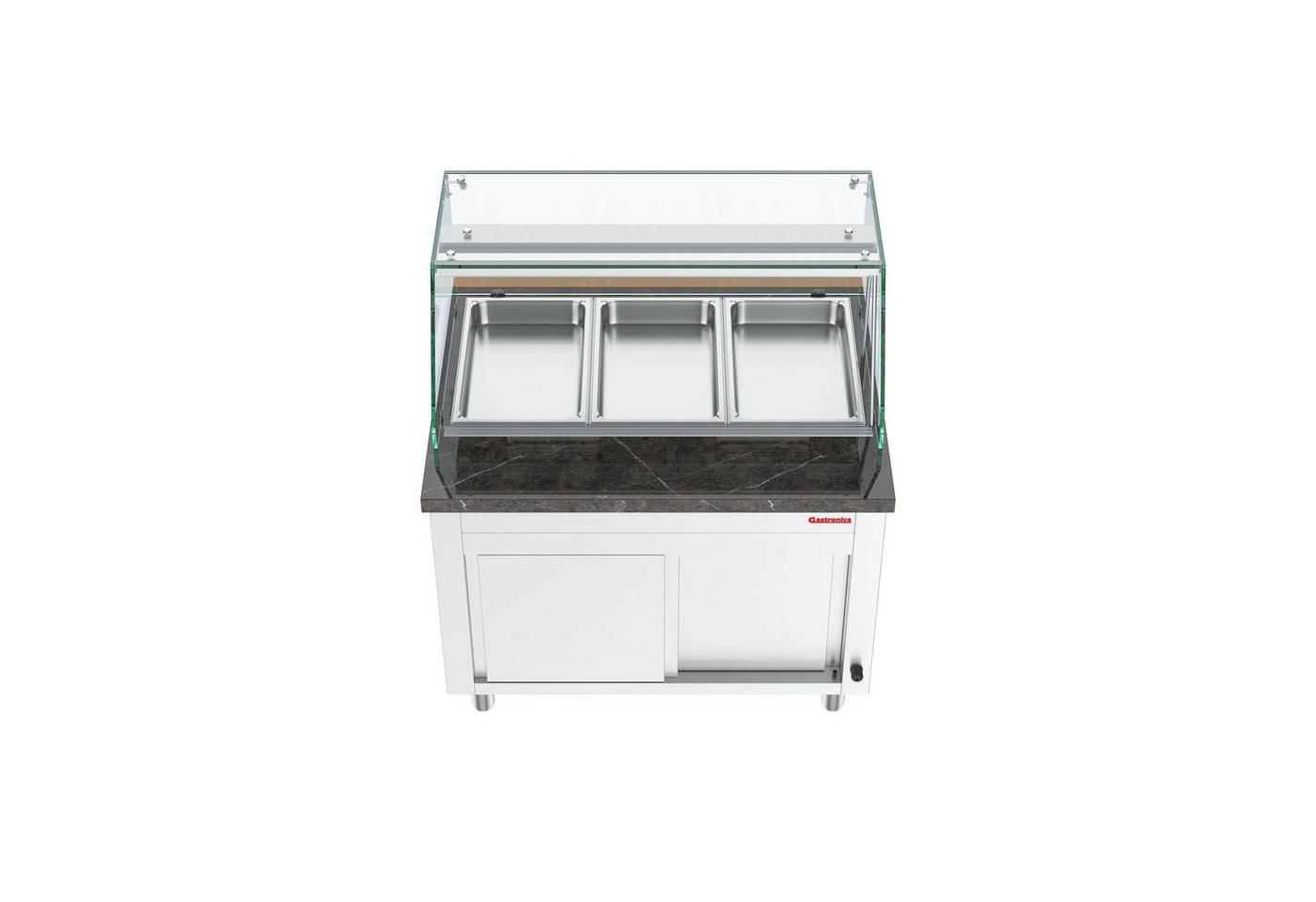 Gastronics Pizzaofen Bain Marie Warmtheke Premium 107 x 80 x 145 cm schwarzer Compact LED Bild 4