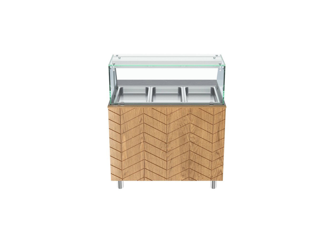 Gastronics Pizzaofen Bain Marie Warmtheke Premium 107 x 80 x 145 cm schwarzer Compact LED Bild 5