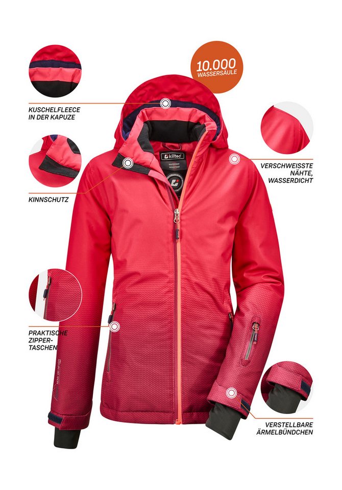 Killtec Outdoorjacke Lynge GRLS JCKT E Mädchenjacke, wasserdicht/winddicht, 10.000 mm Wassersäule Bild 3