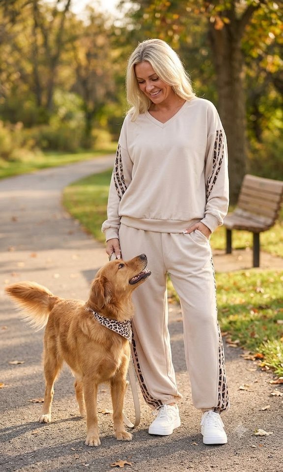 simaranda Jogginganzug Damen Jogginganzug 109 36-42 Beige Bild 4