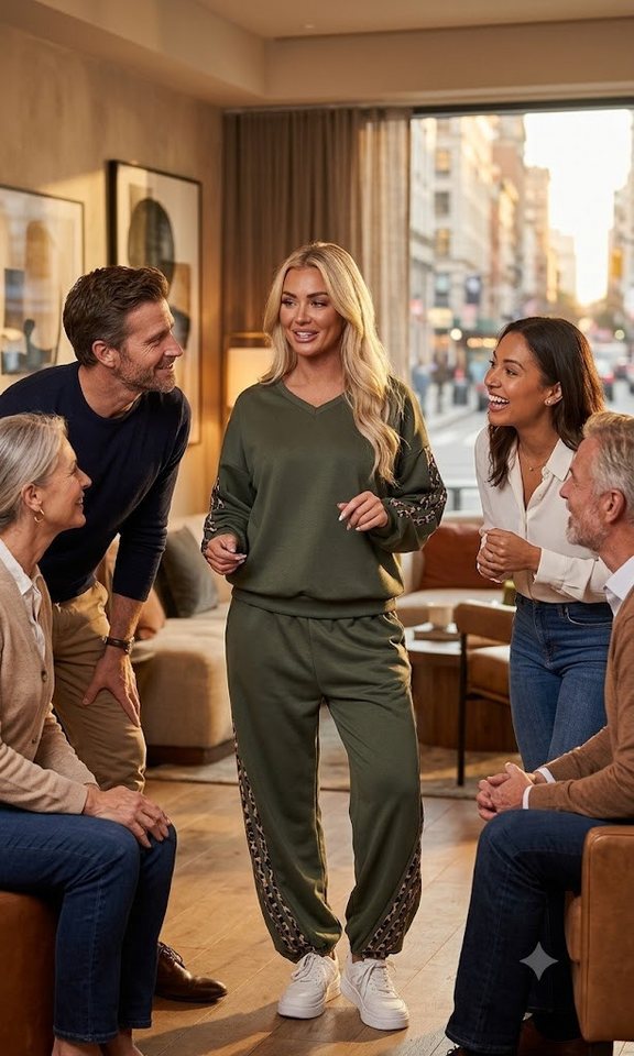 simaranda Jogginganzug Damen Jogginganzug 109 36-42 Olive Bild 3
