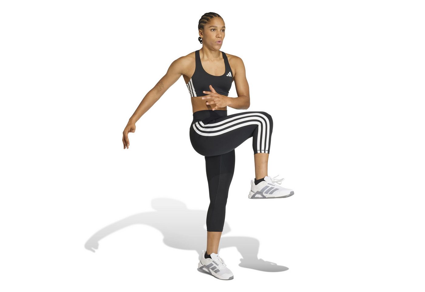 adidas Performance Funktionsleggings OPT ES 3S 3/4 L BLACK/WHITE Bild 3