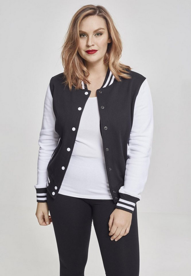 URBAN CLASSICS Outdoorjacke Ladies 2-tone College Sweatjacket Collegejacke Damen