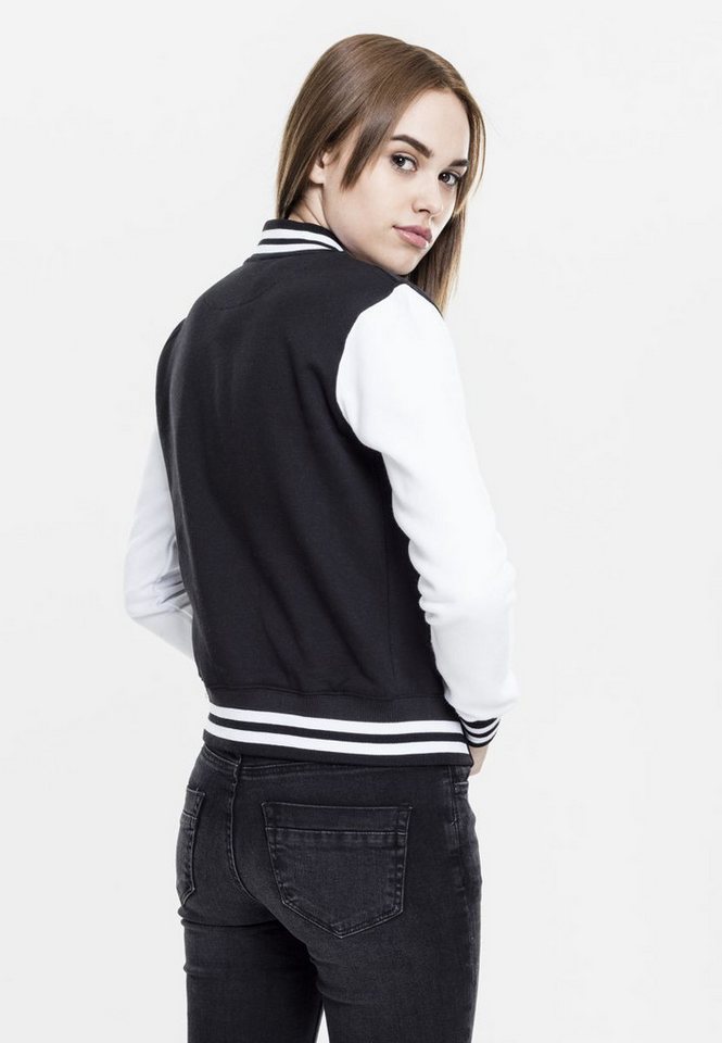 URBAN CLASSICS Outdoorjacke Ladies 2-tone College Sweatjacket Collegejacke Damen Bild 3