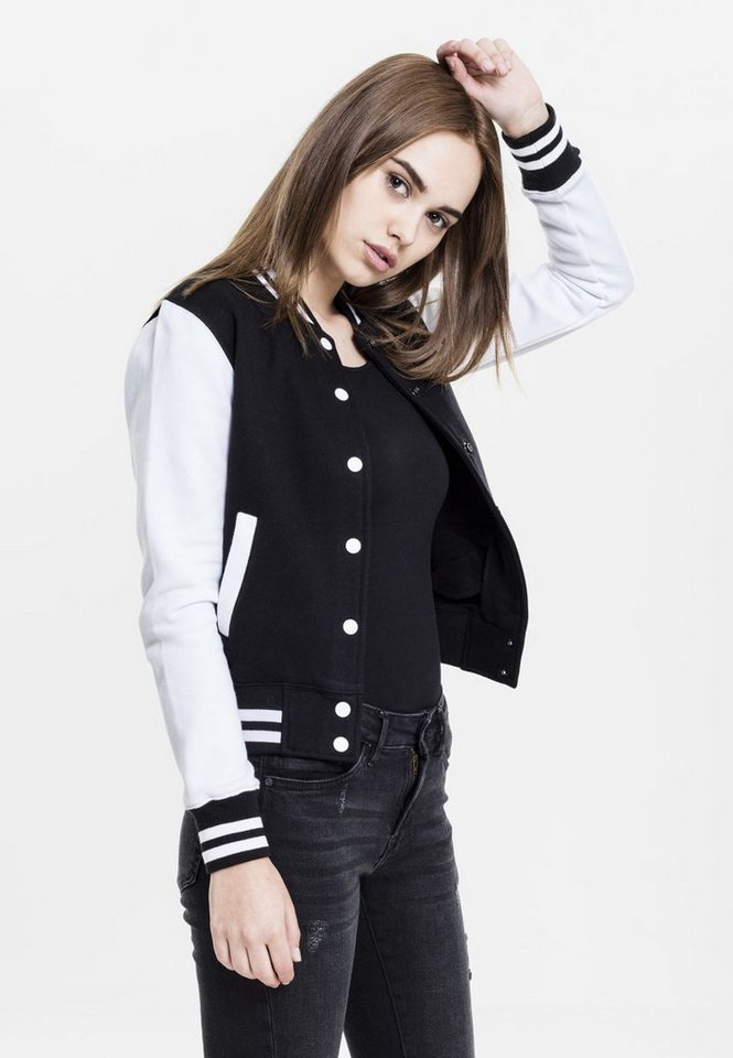 URBAN CLASSICS Outdoorjacke Ladies 2-tone College Sweatjacket Collegejacke Damen Bild 4