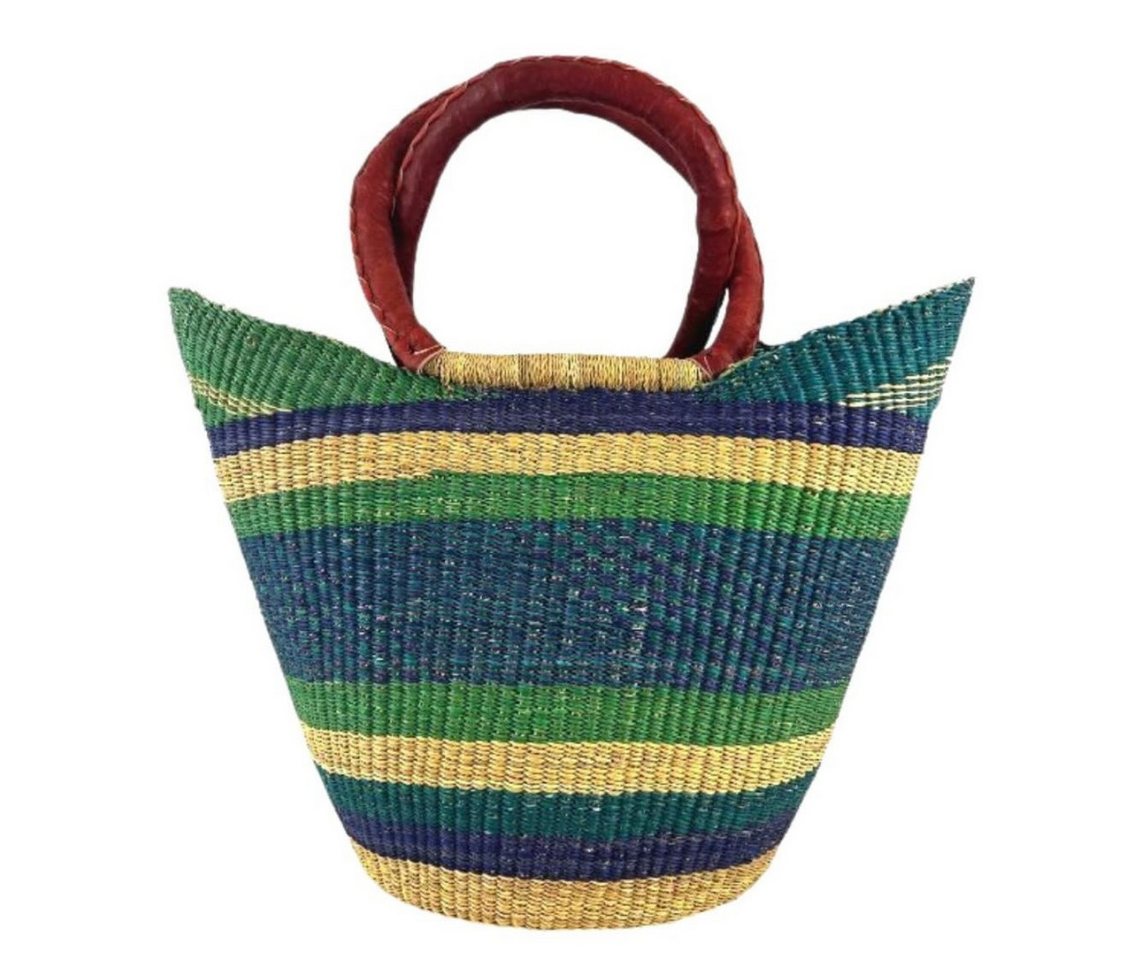 maishameanslife Einkaufskorb Bolga Bag - Taifa - U-Form, Kunstvoll geflochtene Bolga Körbe – Charakterstücke voller Tradition Bild 2