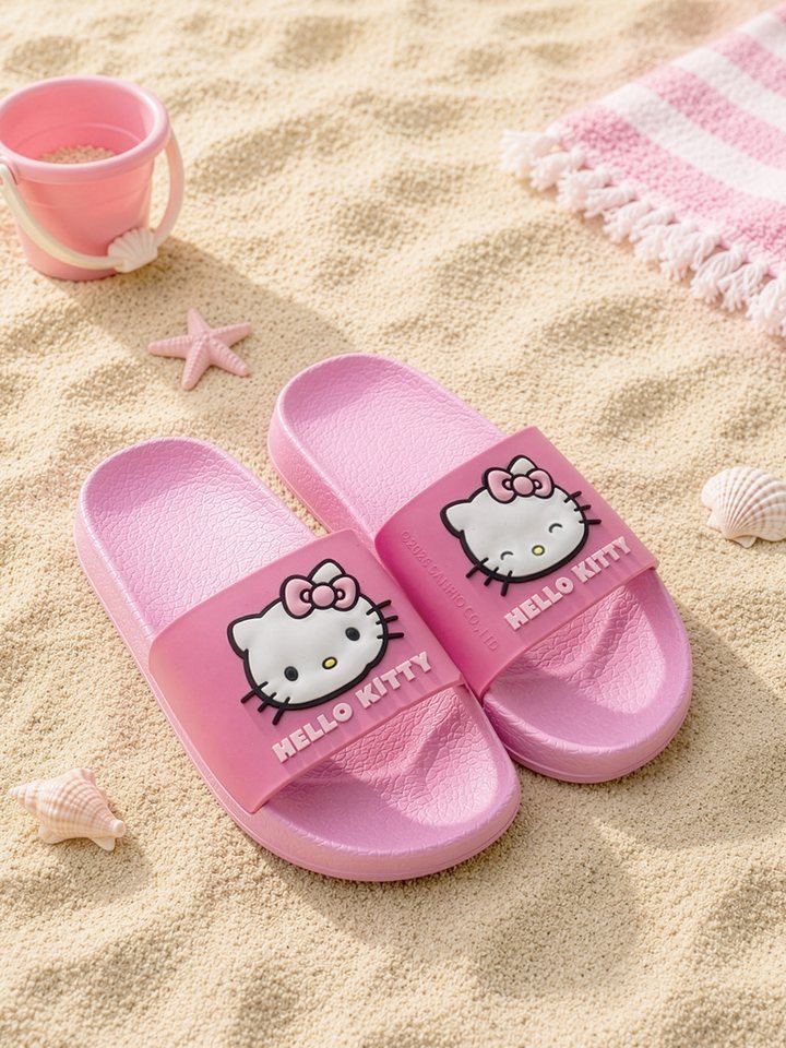 United Labels® Hello Kitty Badelatschen Badeschlappen Badesandalen Schlappen Badesandale Bild 4