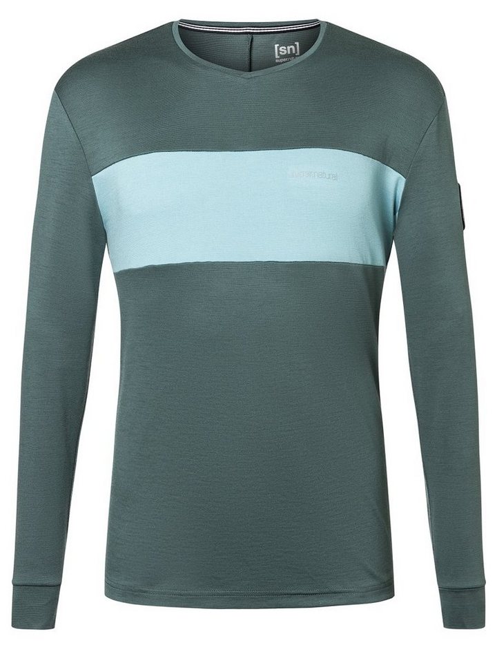 SUPER.NATURAL Radtrikot Merino Fahrradtrikot M GRAVIER LS Merino-Materialmix mit reflektierenden Logos Bild 2