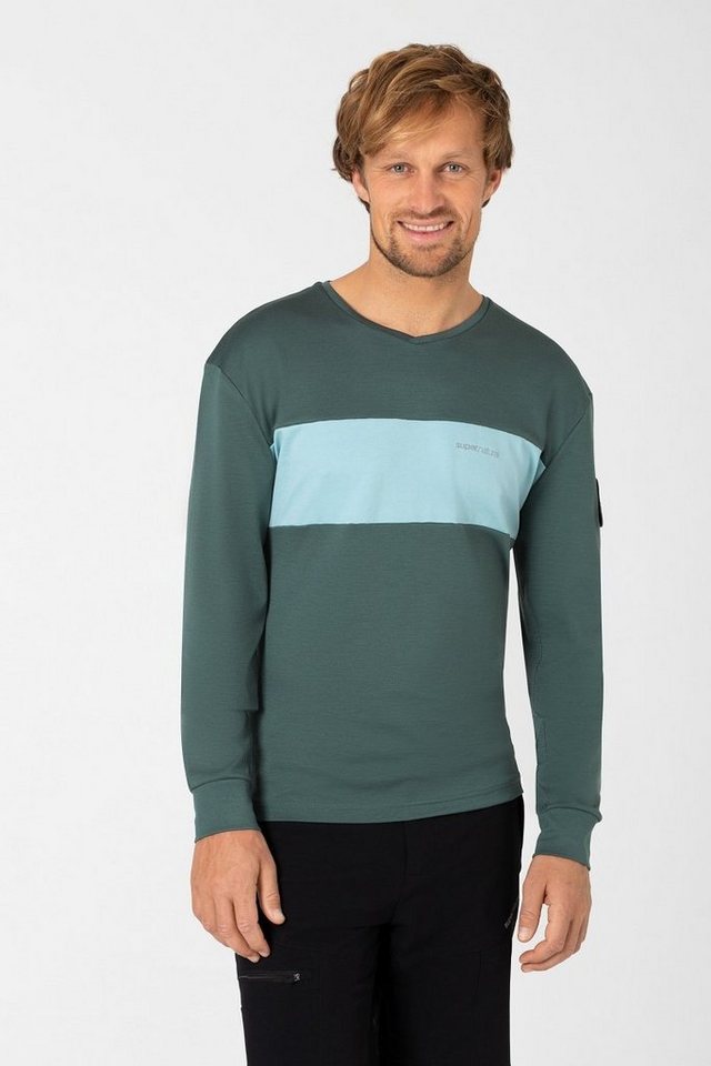 SUPER.NATURAL Radtrikot Merino Fahrradtrikot M GRAVIER LS Merino-Materialmix mit reflektierenden Logos Bild 3
