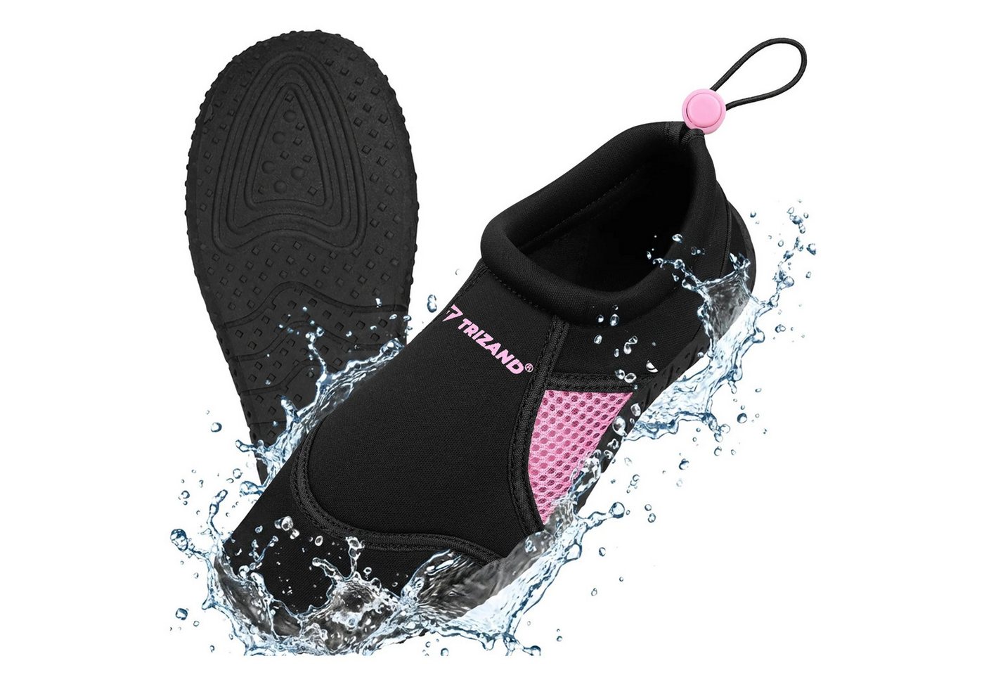 Trizand Badeschuhe Strandschuhe Wassersportschuhe Wasserschuh (Spar-Set, 1-tlg., 36) rutschfest, 5 mm Sohle, schnelltrocknend, Mesh Bild 4