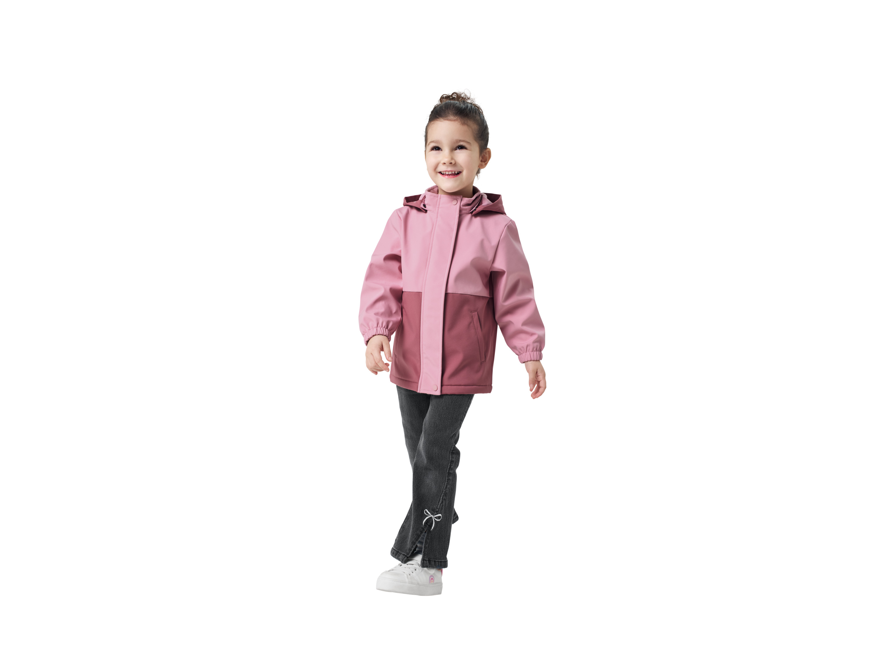 LUPILU® Kinder Softshelljacke mit Farbwechsel bei Regen (Rosa, 110/116) Bild 3