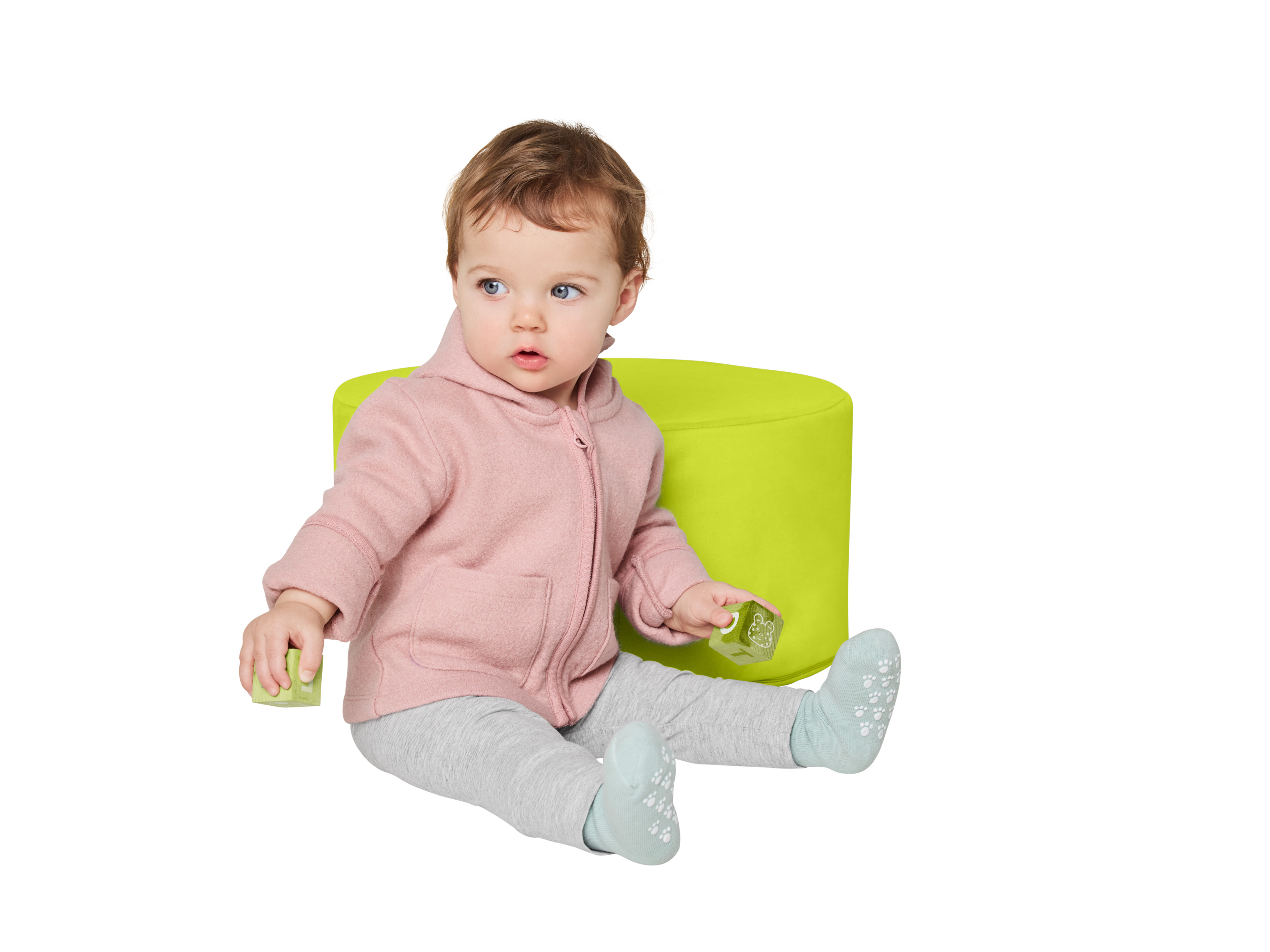 LUPILU® Premium Baby Wollwalk-Jacke (Rosa, 86/92)