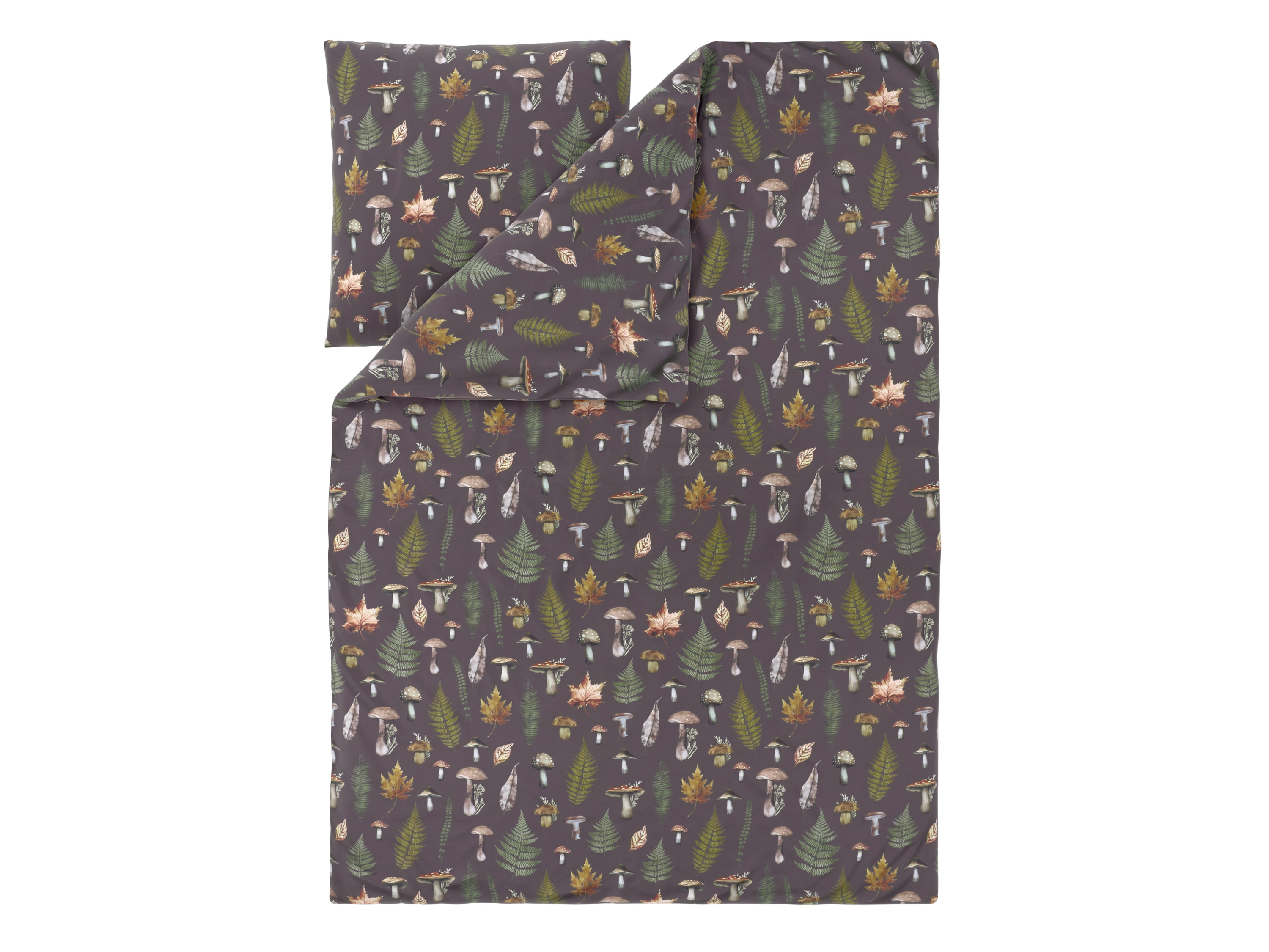 LIVARNO® Mikrofaser-Satin-Bettwäsche, 135 x 200 cm (Pilze) Bild 3
