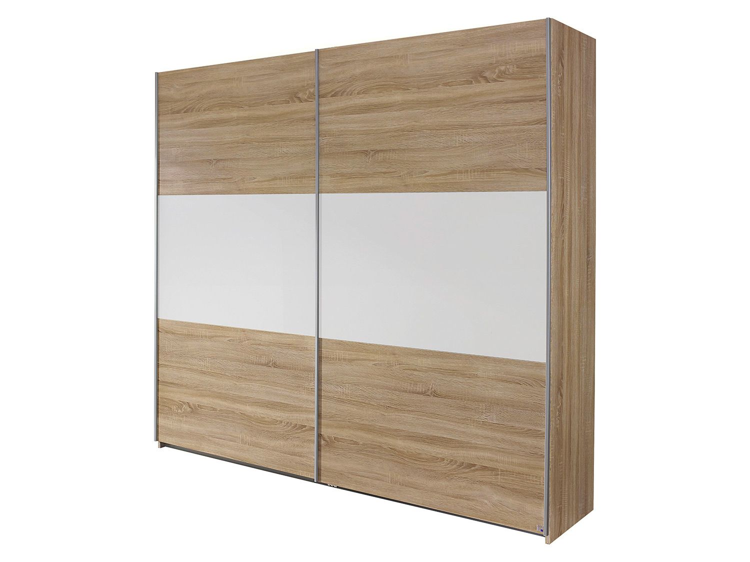 RAUCH BLUE Schwebetürenschrank Borba (mit Absetzung alpinweiß, Eiche sonoma, Breite: 218 cm)