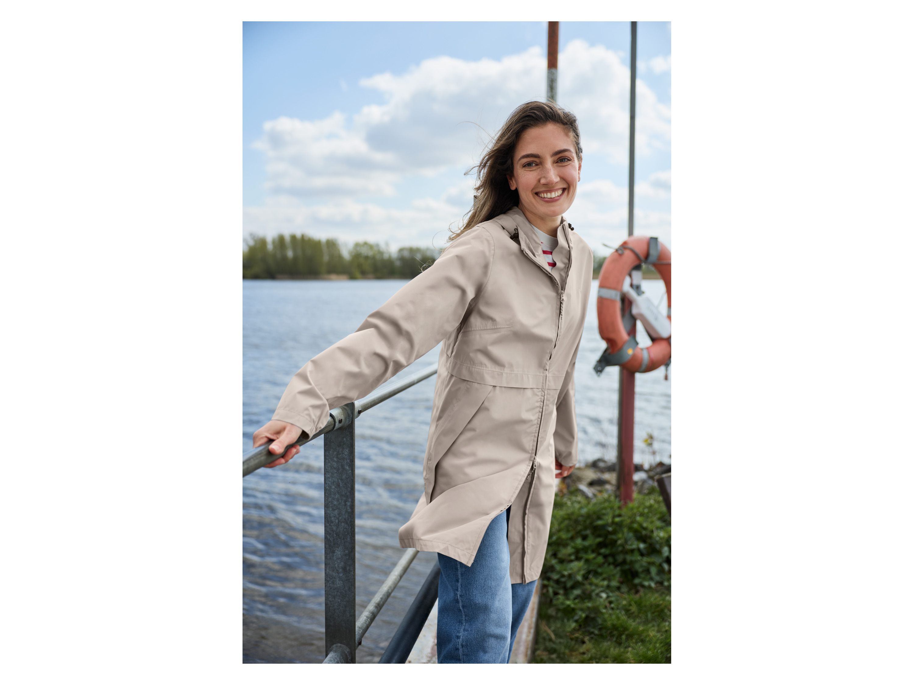 CRIVIT Damen Regenparka (Grau, S(36/38))