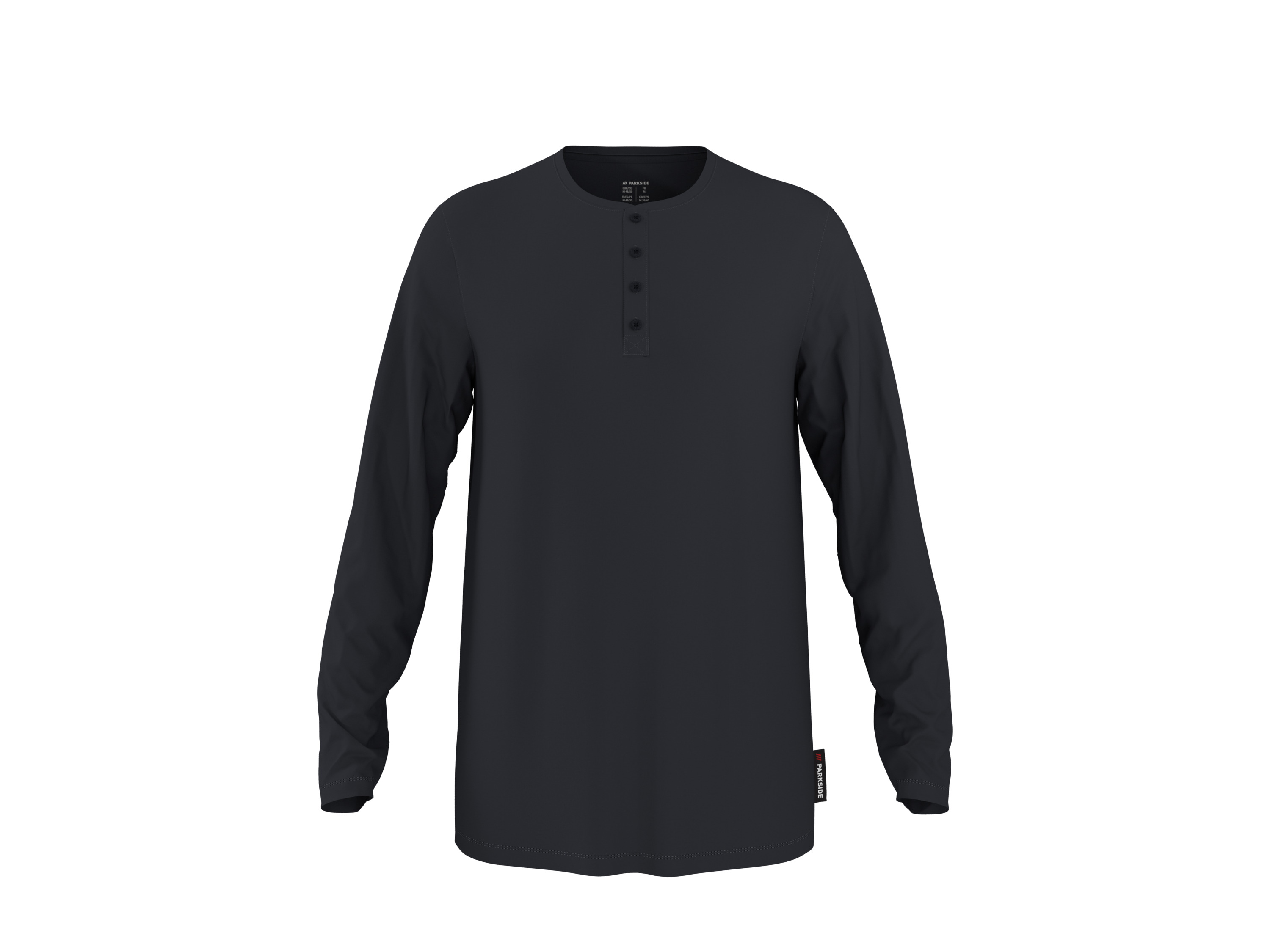 PARKSIDE® Herren Langarmshirt (Schwarz, S (44/46))