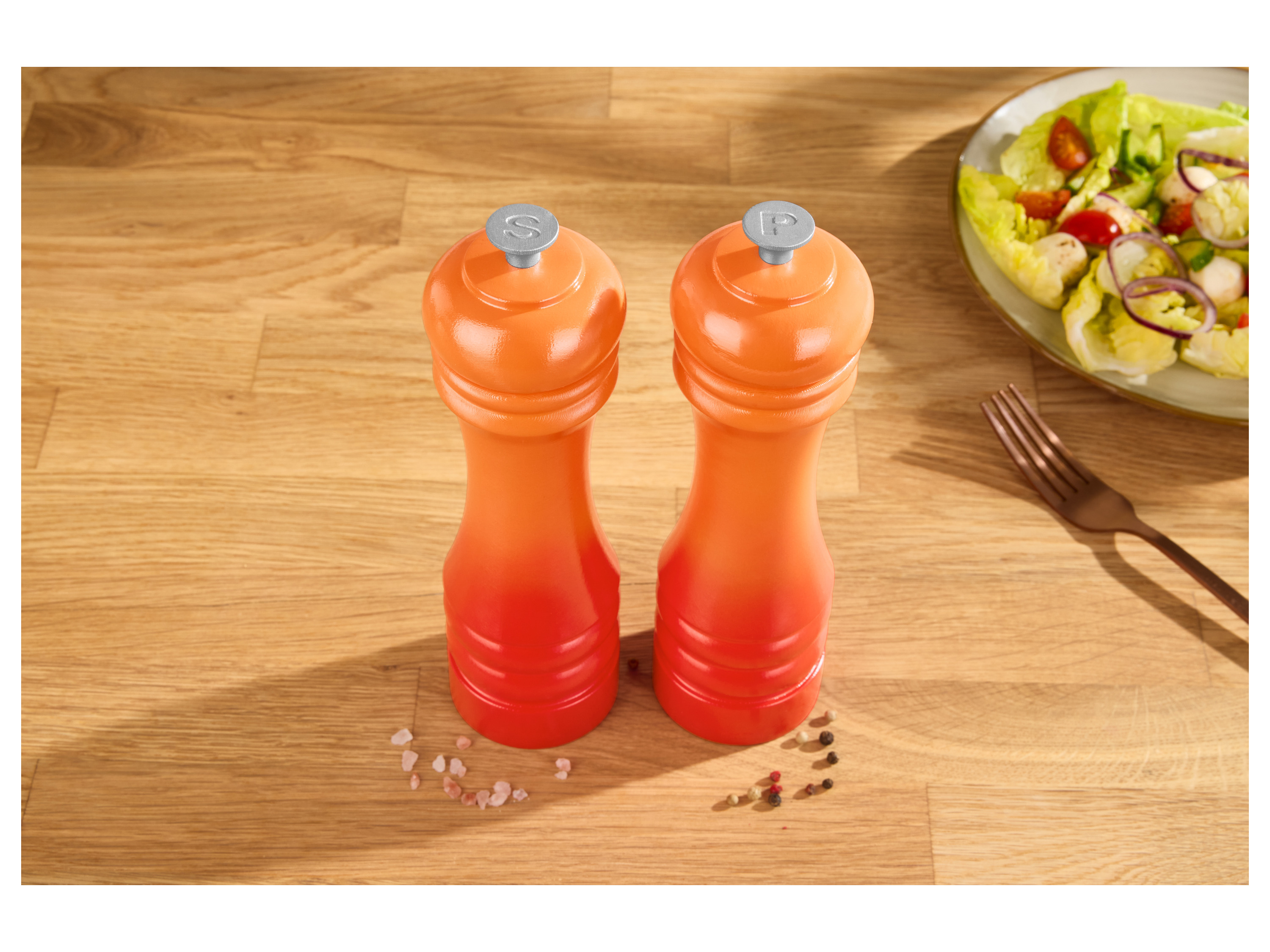 SILVERCREST® Salz- und Pfeffermühlen-Set (orange) Bild 2
