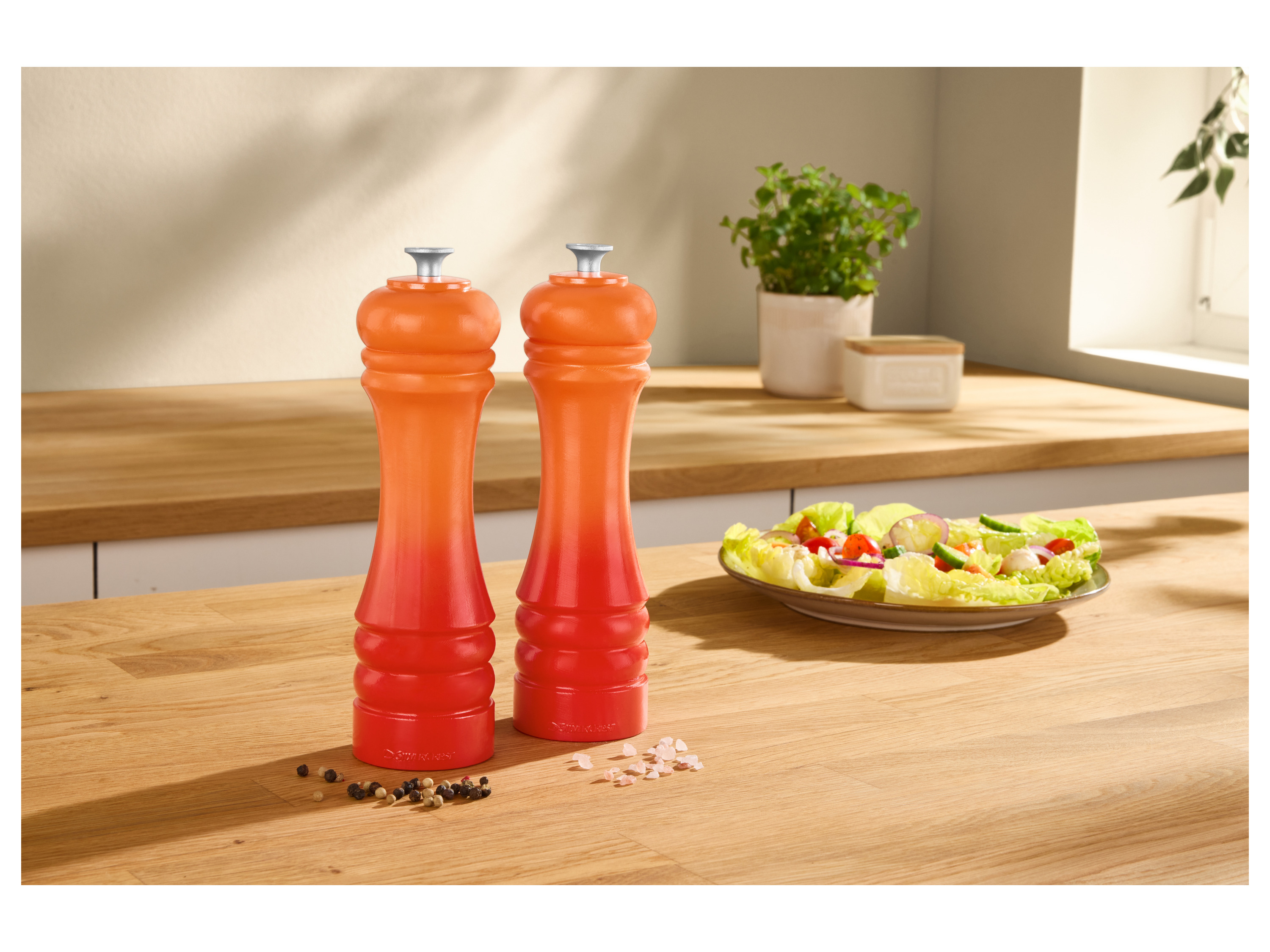 SILVERCREST® Salz- und Pfeffermühlen-Set (orange) Bild 3