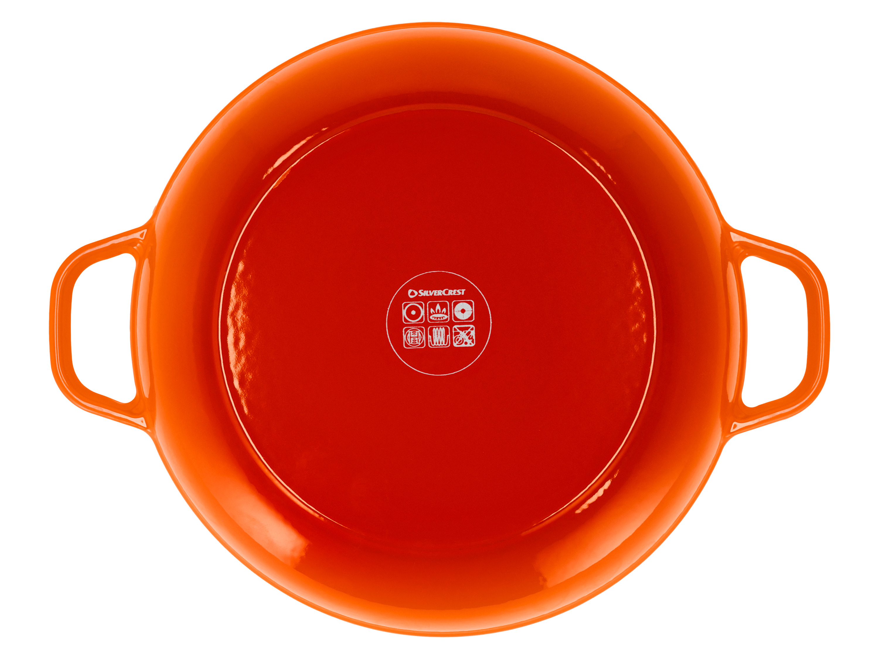 SILVERCREST® Premium-Gusseisenservierpfanne, Ø 30 cm (Orange)