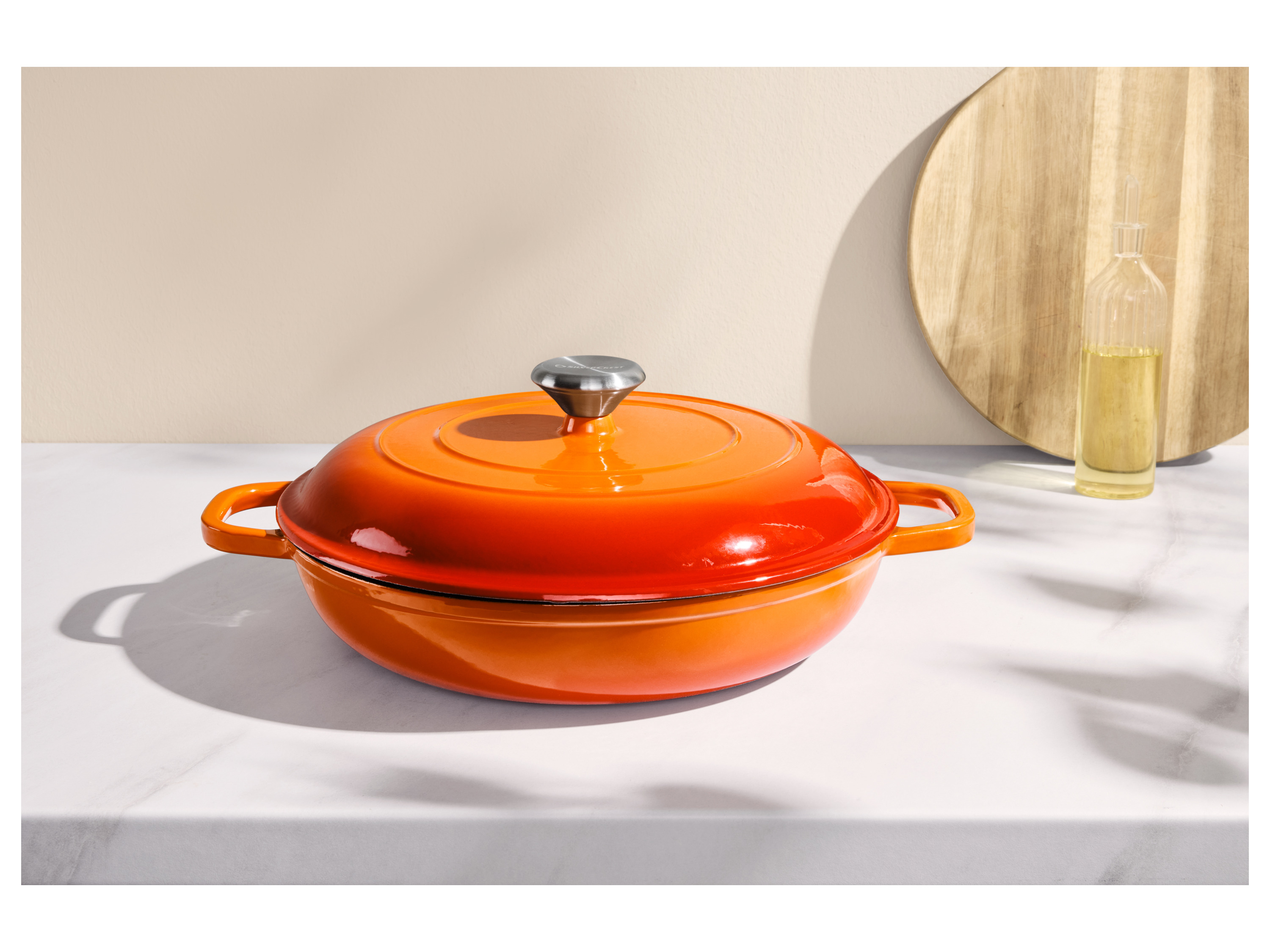 SILVERCREST® Premium-Gusseisenservierpfanne, Ø 30 cm (Orange) Bild 2