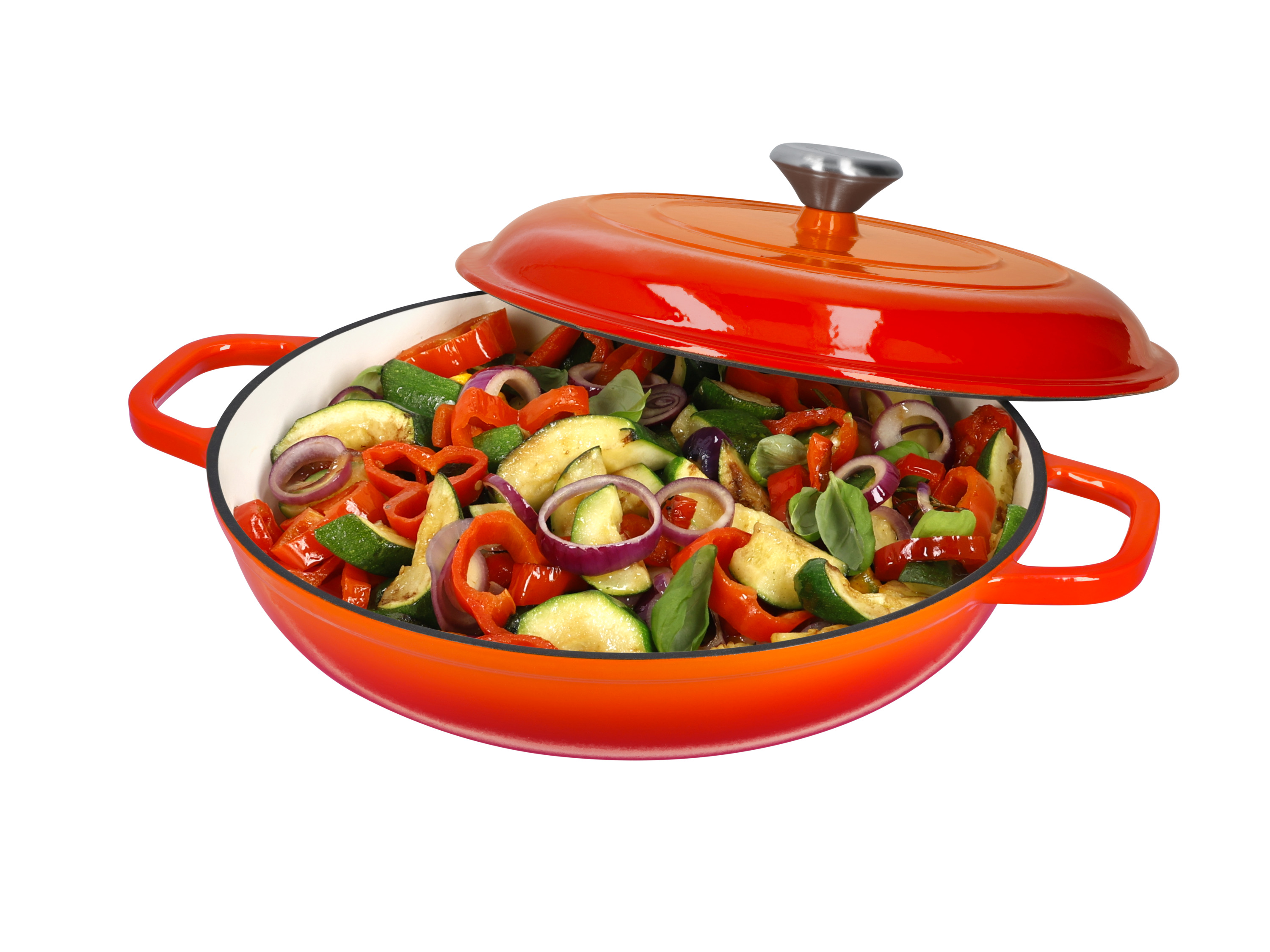 SILVERCREST® Premium-Gusseisenservierpfanne, Ø 30 cm (Orange) Bild 3