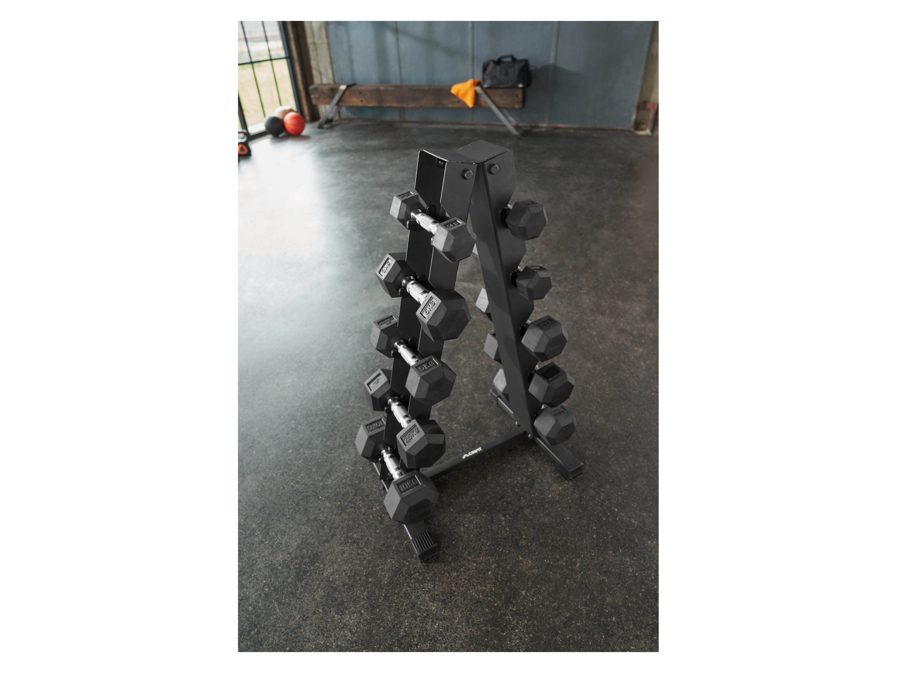 CRIVIT Hexagon-Kurzhantel, 17,5 kg Bild 3