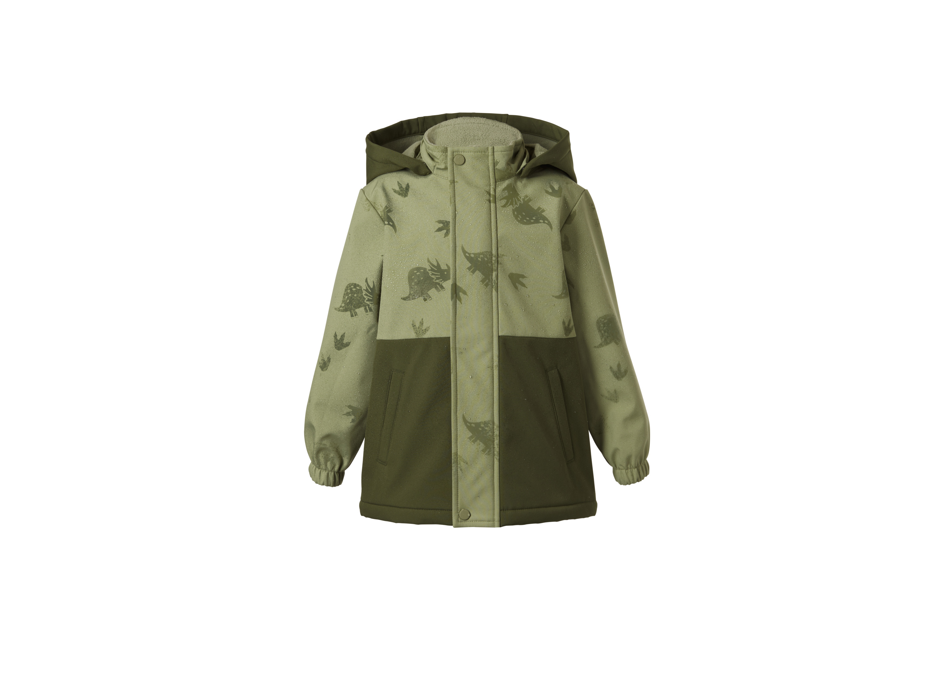 LUPILU® Kinder Softshelljacke mit Farbwechsel bei Regen (grün, 110/116)