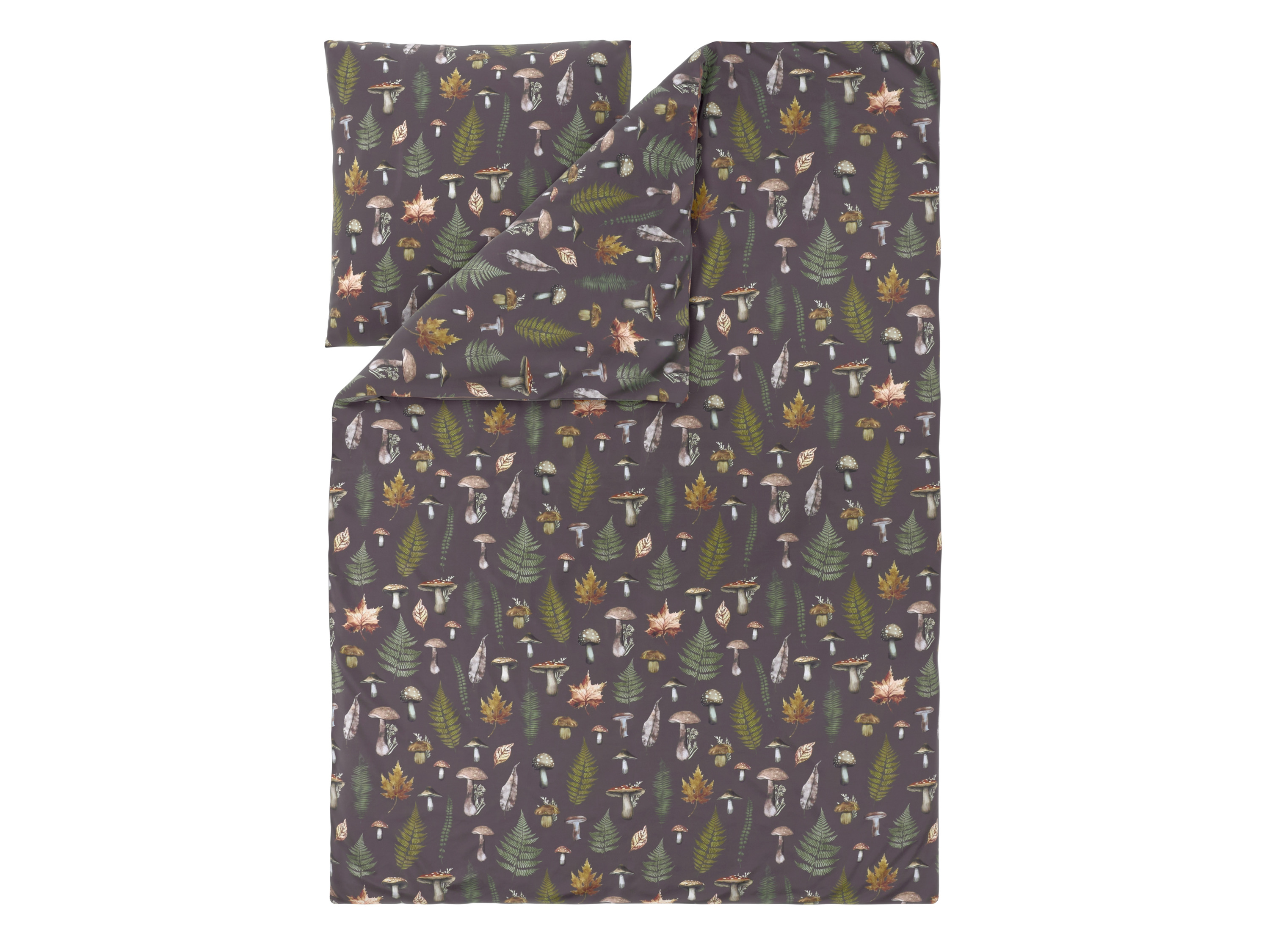 LIVARNO® Bettwäsche Mikrofaser Satin, 155 x 220 cm (Pilze) Bild 2