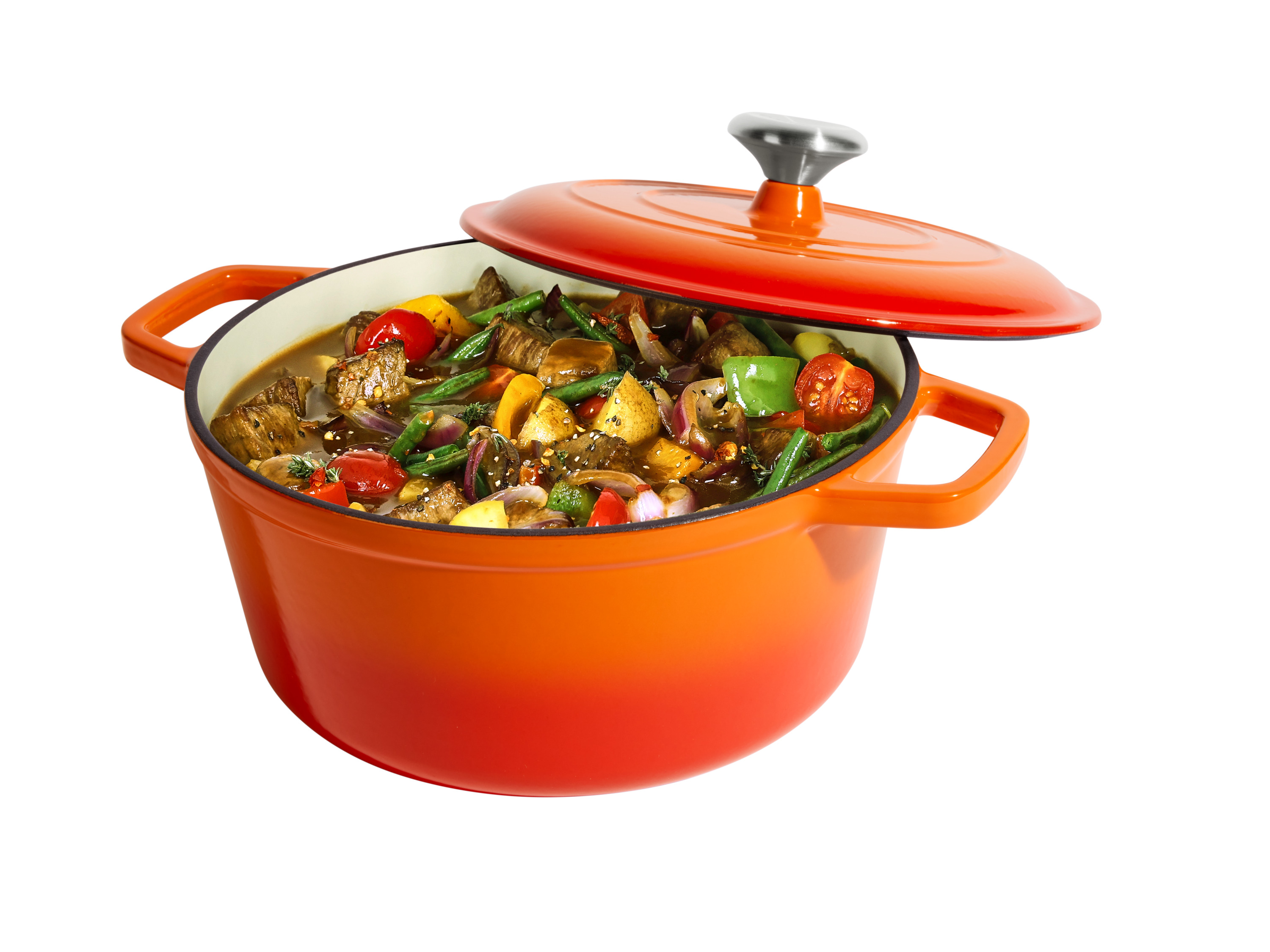 SILVERCREST® Premium Gusseisentopf, Ø 25 cm (Orange)
