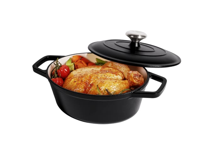 SILVERCREST® Premium Gusseisenbräter, Ø 24 cm (Schwarz)