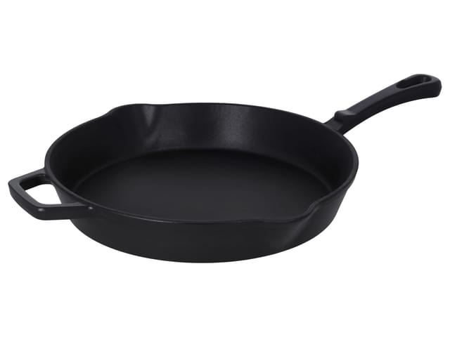 SILVERCREST® Premium-Gusseisenpfanne, Ø 30 cm (Schwarz)