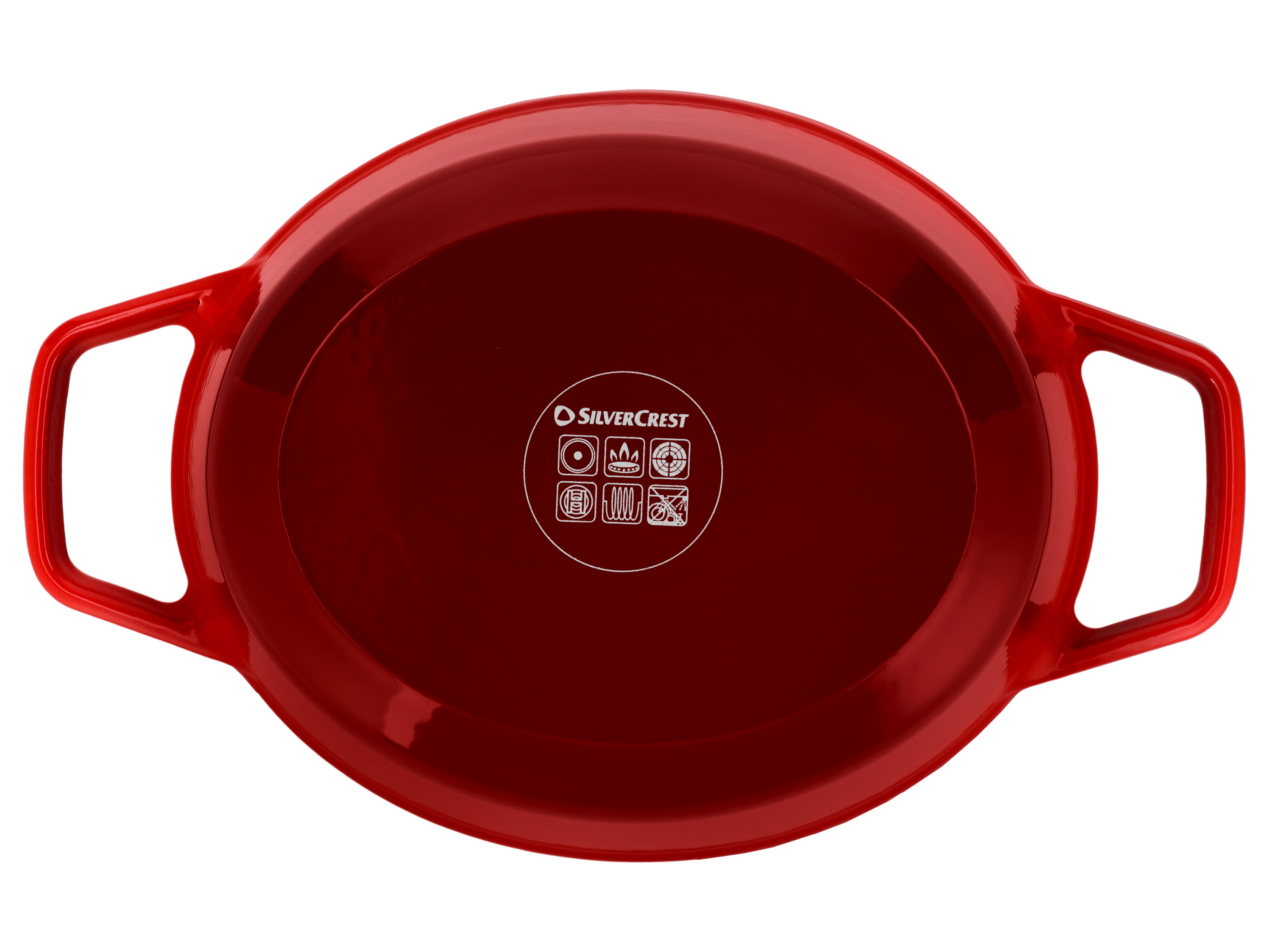 SILVERCREST® Premium Gusseisenbräter, Ø 24 cm (Rot)