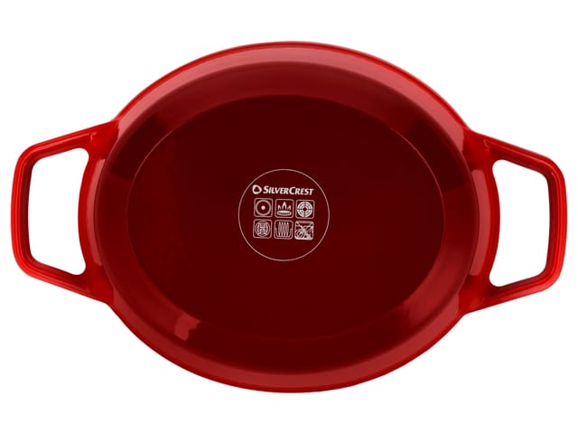 SILVERCREST® Premium Gusseisenbräter, Ø 24 cm (Rot)