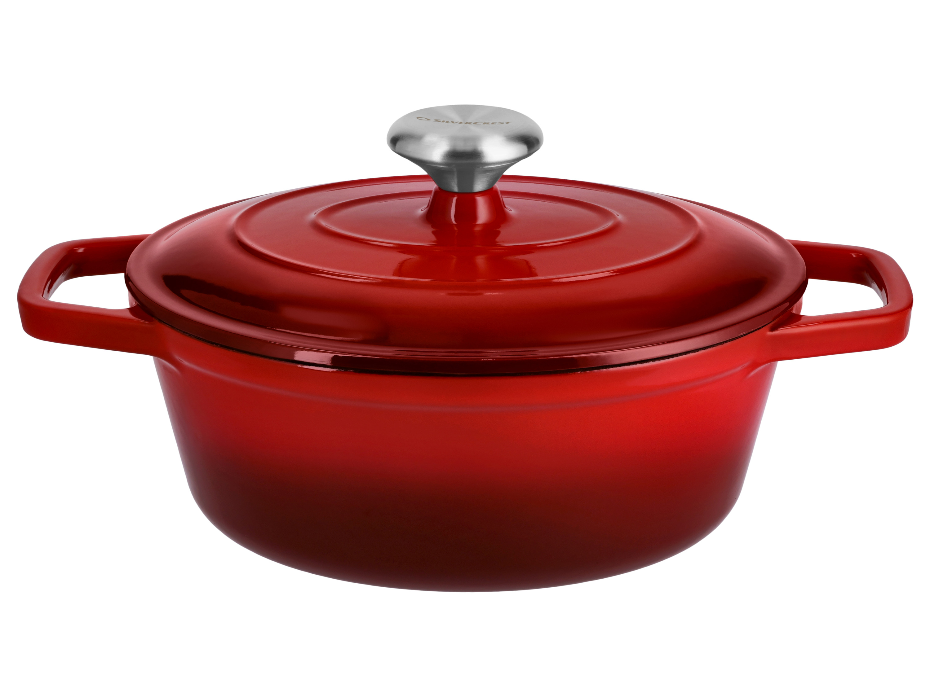 SILVERCREST® Premium Gusseisenbräter, Ø 24 cm (Rot) Bild 2